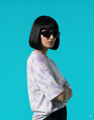 Trendy Tie-Dye Purple Oversized T-Shirt | Casual Streetwear Look | Comfortable Fit | Women’s Fashion