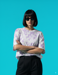 Trendy Tie-Dye Purple Oversized T-Shirt | Casual Streetwear Look | Comfortable Fit | Women’s Fashion