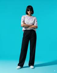 Trendy Tie-Dye Purple Oversized T-Shirt | Casual Streetwear Look | Comfortable Fit | Women’s Fashion