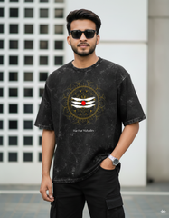 Shiva Mandala T-Shirt — Har Har Mahadev Graphic Tee | Premium Shiva Tee | Har Har Mahadev Distressed Black